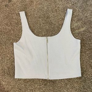 Pacsun light blue zip front tank